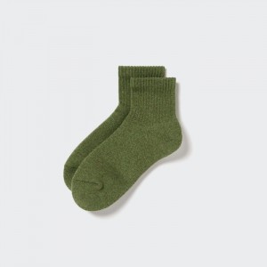 Akcesoria Męskie Uniqlo HEATTECH Pile-Lined Half Socks Zielone,Uniqlo Polska | P983234