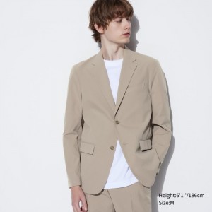 Blezery Męskie Uniqlo AirSense Jacket (Cotton Like) (Ultra Light Jacket) Beżowe,Uniqlo Polska | J163209