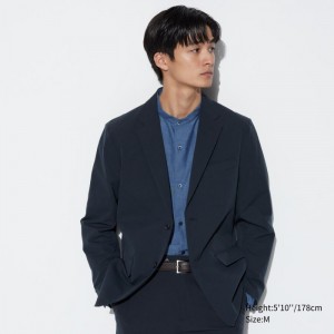 Blezery Męskie Uniqlo AirSense Jacket (Cotton Like) (Ultra Light Jacket) Granatowe,Uniqlo Polska | Q785069