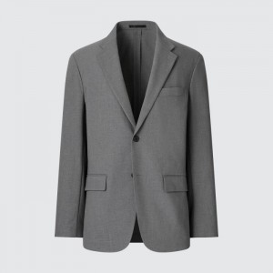 Blezery Męskie Uniqlo AirSense Jacket (Wool Like) (Ultra Light Jacket) Szare,Uniqlo Polska | E638907