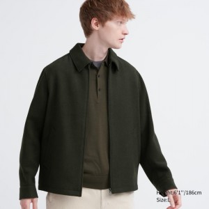 Blouson Damskie Uniqlo Single Collar Short Ciemny Zielone,Uniqlo Polska | R207492