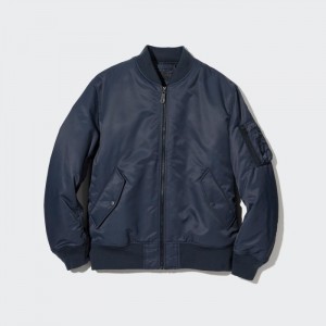 Blouson Męskie Uniqlo MA-1 (2022 Edition) Granatowe,Uniqlo Polska | N311887