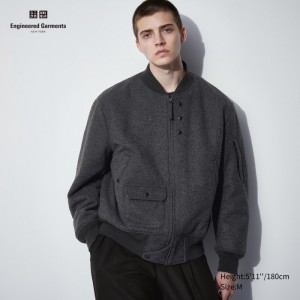 Blouson Męskie Uniqlo PUFFTECH Short (HEATTECH) Ciemny Szare,Uniqlo Polska | X756965