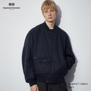 Blouson Męskie Uniqlo PUFFTECH Short (HEATTECH) Granatowe,Uniqlo Polska | X262258
