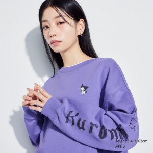 Bluza Damskie Uniqlo Sanrio characters Long-Sleeve Fioletowe,Uniqlo Polska | Z405821