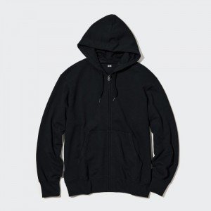 Bluza z Kapturem Damskie Uniqlo Sweat Full-Zip Long-Sleeve (2022 Edition) Czarne,Uniqlo Polska | R340086