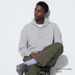 Bluza z Kapturem Damskie Uniqlo Sweat Pullover Szare,Uniqlo Polska | Y780757