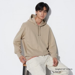 Bluza z Kapturem Damskie Uniqlo Sweat Pullover Beżowe,Uniqlo Polska | R554039