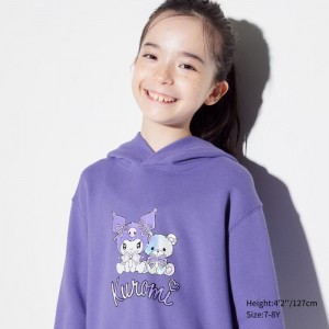 Bluza z Kapturem Dziecięce Uniqlo Sanrio characters Sweat Cropped Fioletowe,Uniqlo Polska | O722249