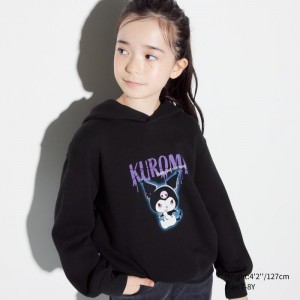 Bluza z Kapturem Dziecięce Uniqlo Sanrio characters Sweat Cropped Czarne,Uniqlo Polska | Q042145