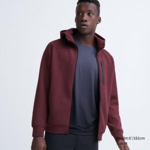 Bluza z Kapturem Męskie Uniqlo Dry Stretch Sweat Full-Zip Wine,Uniqlo Polska | D592839