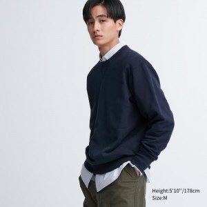 Bluzy Męskie Uniqlo Granatowe,Uniqlo Polska | P686959