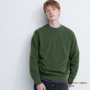 Bluzy Męskie Uniqlo Zielone,Uniqlo Polska | U153165