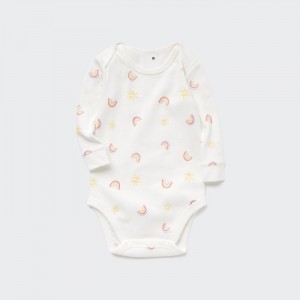 Body Niemowlęce Uniqlo Joy of Print Long-Sleeve (Rainbow) Białe,Uniqlo Polska | T405482