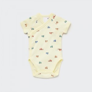 Body Niemowlęce Uniqlo Joy of Print Short-Sleeve (Tractor) Żółte,Uniqlo Polska | V000640