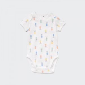 Body Niemowlęce Uniqlo Joy of Print Short Sleeve Białe,Uniqlo Polska | I957859