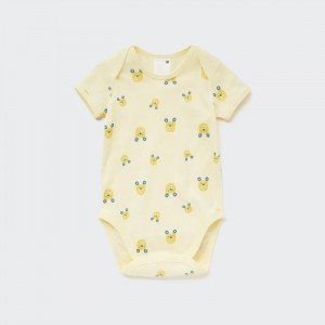 Body Niemowlęce Uniqlo Joy of Print Short Sleeve Żółte,Uniqlo Polska | Q310044