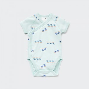Body Niemowlęce Uniqlo Joy of Print Short-Sleeve (Dogs) (Open Front) Głęboka Zielone,Uniqlo Polska | L573481