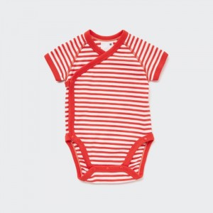 Body Niemowlęce Uniqlo Short-Sleeve (Open Front) Czerwone,Uniqlo Polska | R599191