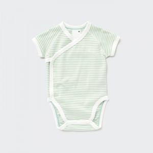 Body Niemowlęce Uniqlo Short-Sleeve (Striped) Głęboka Zielone,Uniqlo Polska | U066202
