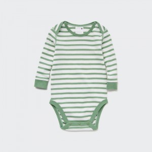 Body Niemowlęce Uniqlo Striped Long-Sleeve Zielone,Uniqlo Polska | Q784281