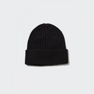 Czapka Damskie Uniqlo HEATTECH Ribbed Czarne,Uniqlo Polska | L699532
