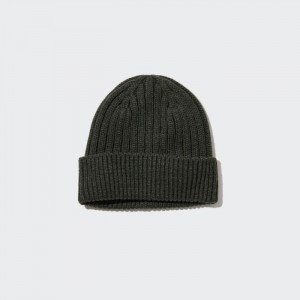 Czapka Damskie Uniqlo HEATTECH Ribbed Oliwkowe,Uniqlo Polska | W933027