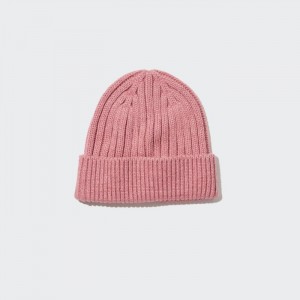 Czapka Damskie Uniqlo HEATTECH Ribbed Różowe,Uniqlo Polska | O085427