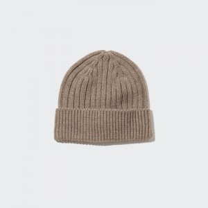 Czapka Męskie Uniqlo HEATTECH Ribbed Beżowe,Uniqlo Polska | T021610