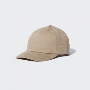 Czapki Męskie Uniqlo UV Protection (Twill) Beżowe,Uniqlo Polska | T687495