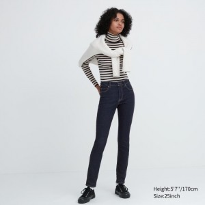 Jeansy Damskie Uniqlo Ultra Stretch (Mid-Rise) Granatowe,Uniqlo Polska | E887379