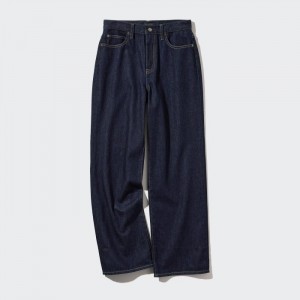 Jeansy Damskie Uniqlo Wide Straight Granatowe,Uniqlo Polska | G563107