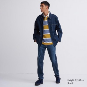 Jeansy Męskie Uniqlo EZY Ultra Stretch Niebieskie,Uniqlo Polska | V330026