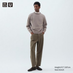 Jeansy Męskie Uniqlo Relaxed Fit Brązowe,Uniqlo Polska | O874978