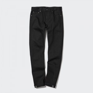 Jeansy Męskie Uniqlo Stretch Selvedge Slim-Fit Czarne,Uniqlo Polska | W230851