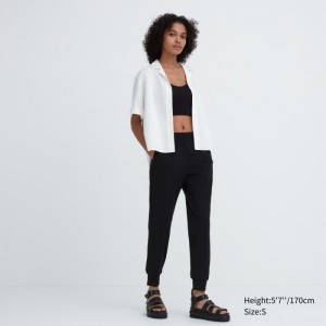 Joggery Damskie Uniqlo Ultra Stretch AIRism Jogger Czarne,Uniqlo Polska | V099450