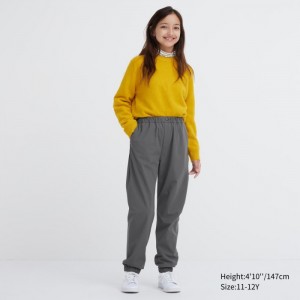 Joggery Dziecięce Uniqlo Stretch Warm Lined Jogger Szare,Uniqlo Polska | P835068