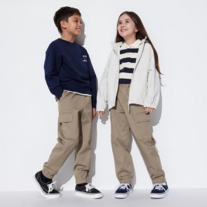 Joggery Dziecięce Uniqlo Ultra Stretch Cargo Jogger Beżowe,Uniqlo Polska | Q159269