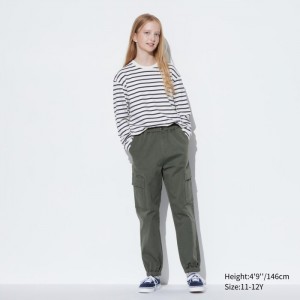 Joggery Dziecięce Uniqlo Ultra Stretch Cargo Jogger Oliwkowe,Uniqlo Polska | G901336