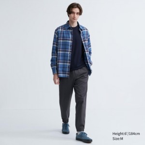 Joggery Męskie Uniqlo Cotton Relaxed Jogger Ciemny Szare,Uniqlo Polska | Z849227