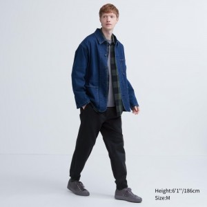 Joggery Męskie Uniqlo Cotton Relaxed Jogger Czarne,Uniqlo Polska | Y540691