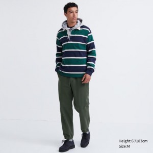 Joggery Męskie Uniqlo Washed Jersey Jogger Ciemny Zielone,Uniqlo Polska | D099173