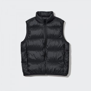Kamizelka Puchowa Męskie Uniqlo Ultra Light (Wide Quilt) (2022 Edition) Czarne,Uniqlo Polska | A305920