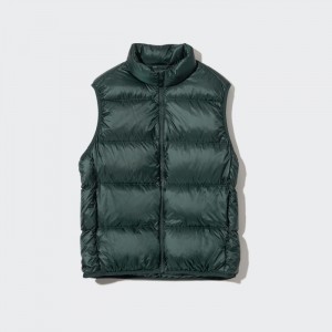Kamizelka Puchowa Męskie Uniqlo Ultra Light (Wide Quilt) (2022 Edition) Ciemny Zielone,Uniqlo Polska | T256410