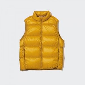 Kamizelka Puchowa Męskie Uniqlo Ultra Light (Wide Quilt) (2022 Edition) Żółte,Uniqlo Polska | R981185