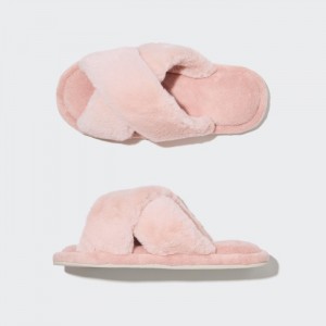 Kapcie Męskie Uniqlo Fleece Room Shoes (Furry Fleece) Różowe,Uniqlo Polska | L081454