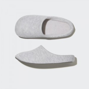 Kapcie Męskie Uniqlo Sweat Jersey (Rubber Sole) Szare,Uniqlo Polska | E573090