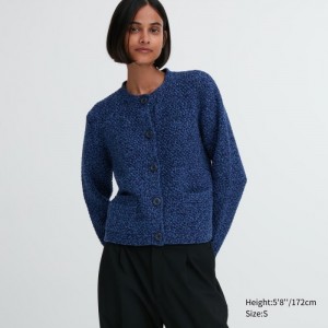 Kardigan Damskie Uniqlo Knitted Short Niebieskie,Uniqlo Polska | W945784