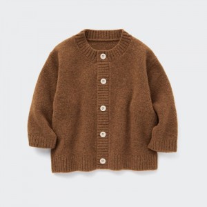 Kardigan Niemowlęce Uniqlo Souffle Yarn Brązowe,Uniqlo Polska | S514612