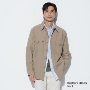 Koszula Wierzchnia Damskie Uniqlo Jersey Beżowe,Uniqlo Polska | A476136